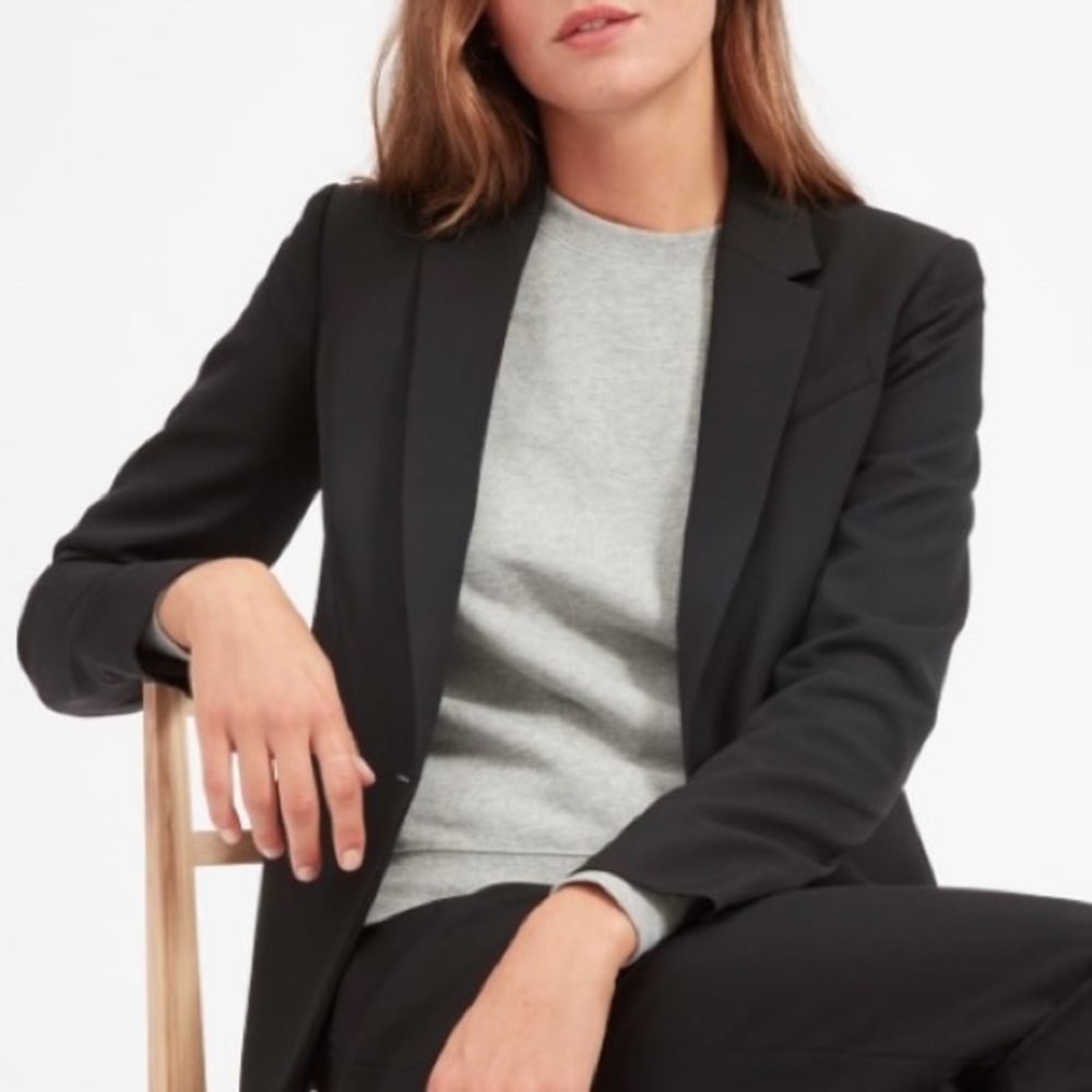 Everlane Italian Classic Black Blazer Size 4 NWOT
